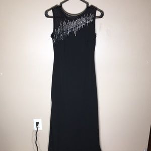Morgan and Co. black and silver dress size 7/8 sparkly prom dress long m…​
